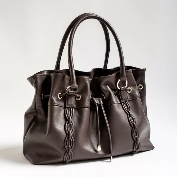 SHOPPING BAG MARRÓN, MODELO LAUREN